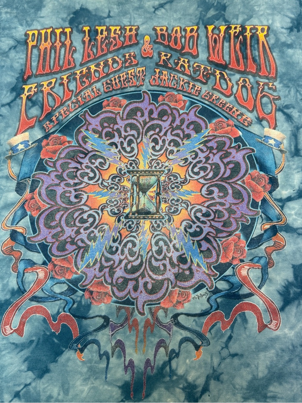 Phil Lesh & Bob Weir Concert Tie Dye T - NYE 2008 SF